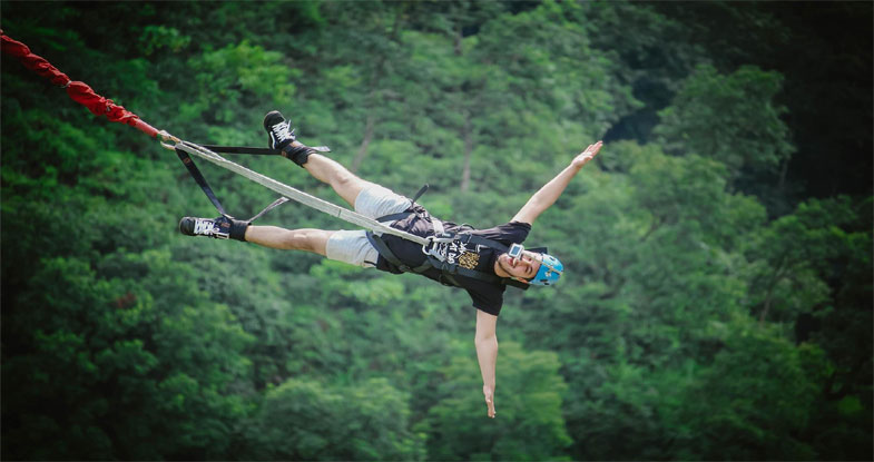 Bunjee jumping in Rishikesh